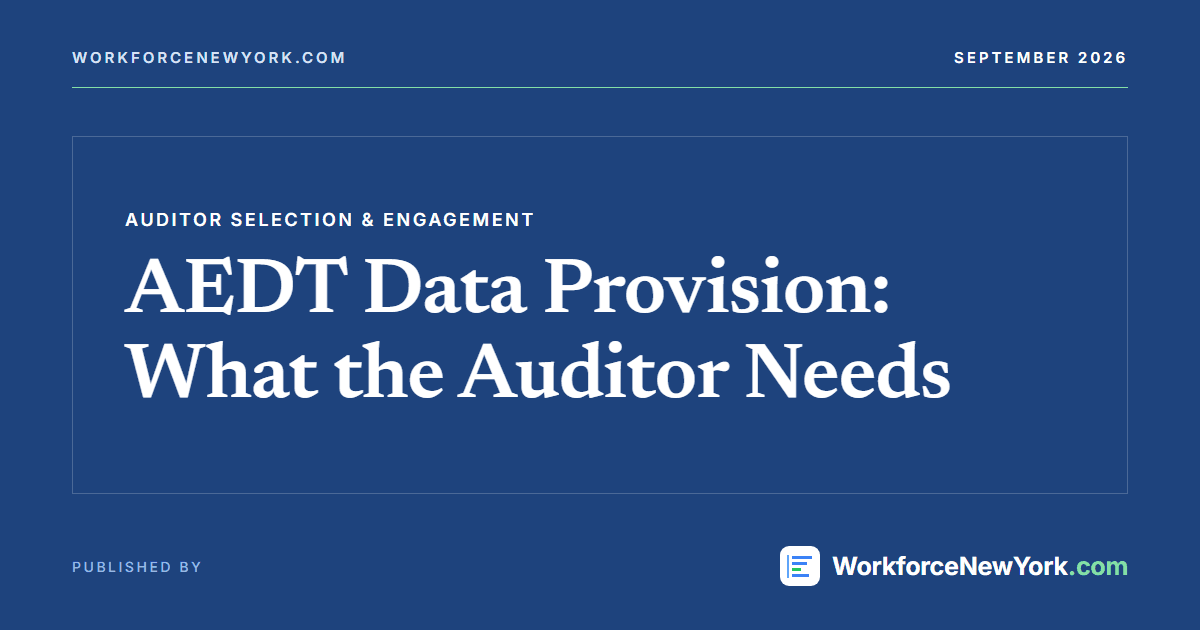 AEDT Data Provision: What the Auditor Needs