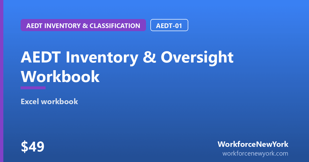 AEDT Inventory & Oversight Workbook