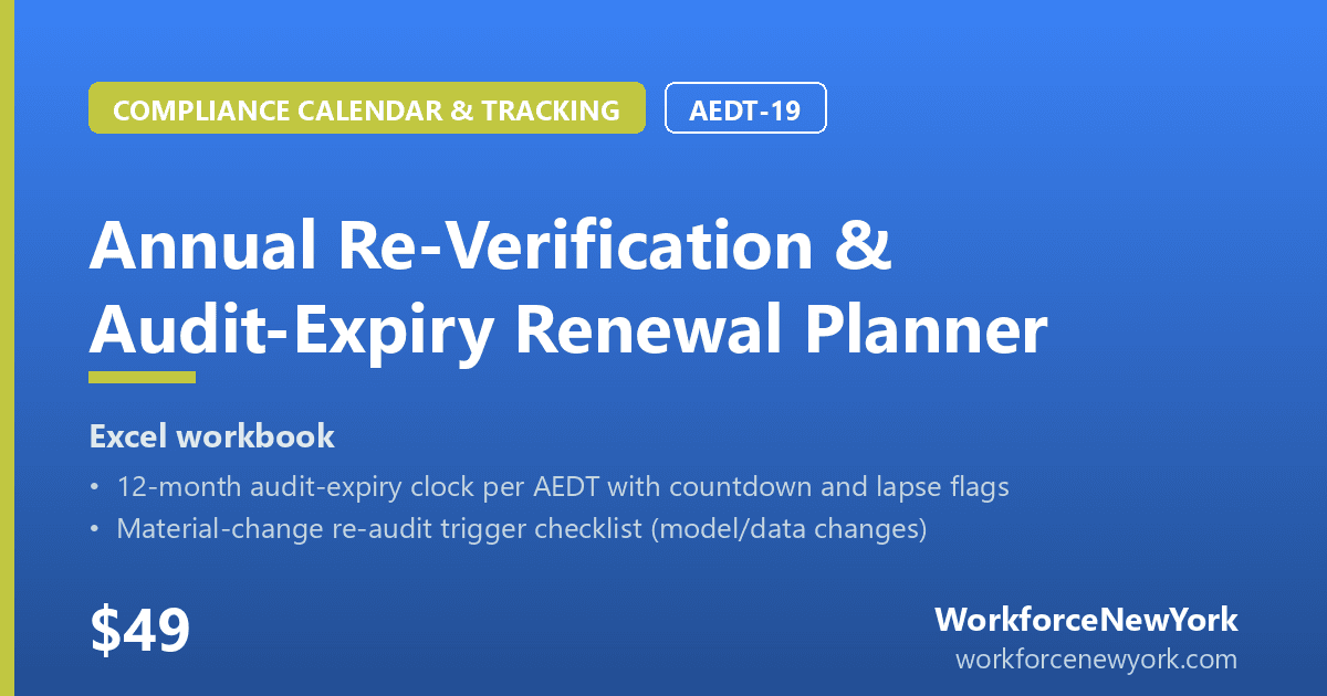 Annual Re-Verification & Audit-Expiry Renewal Planner