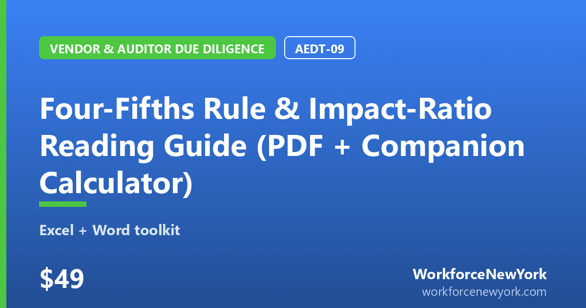 Four-Fifths Rule & Impact-Ratio Reading Guide (PDF + Companion Calculator)