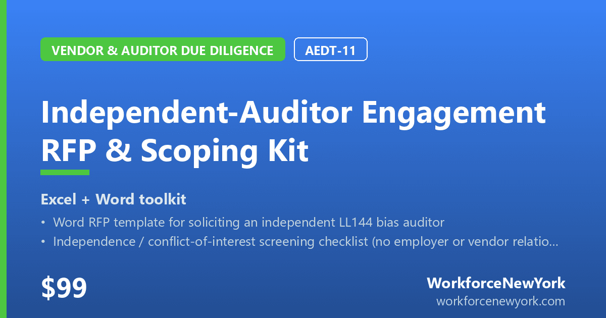 Independent-Auditor Engagement RFP & Scoping Kit