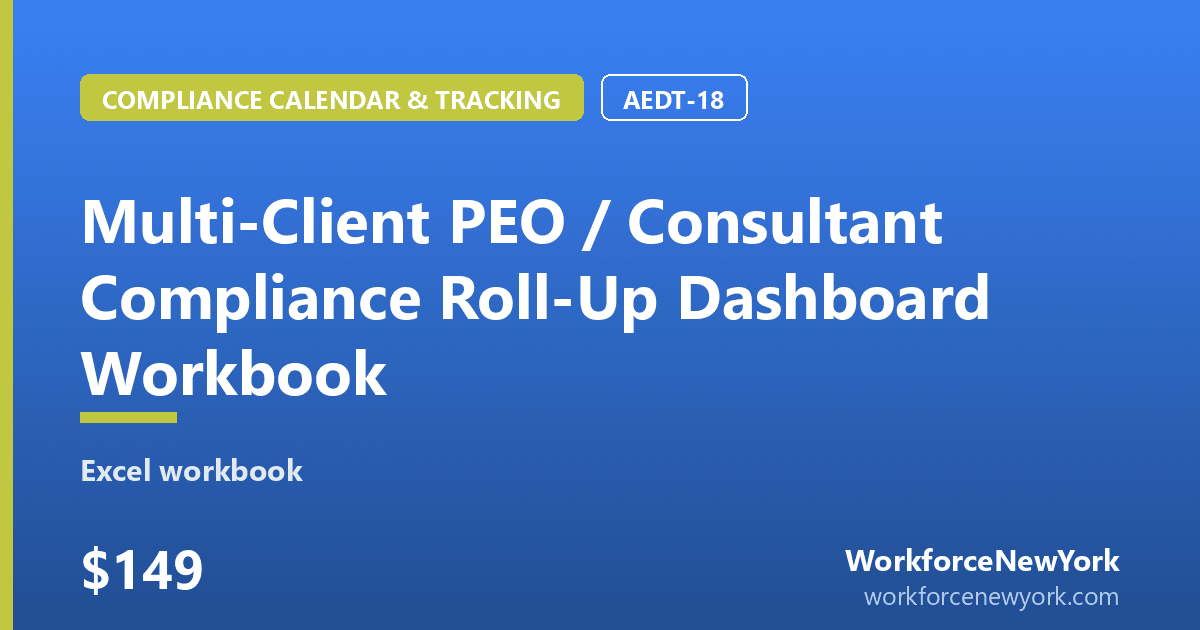 Multi-Client PEO / Consultant Compliance Roll-Up Dashboard Workbook